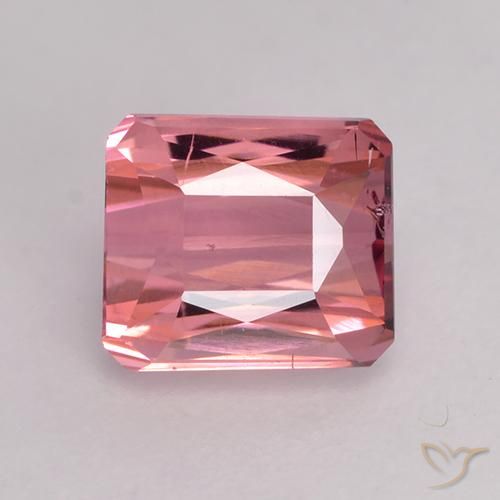 1.27ct Natural Rosado intenso Turmalina, corte esmeralda, VS