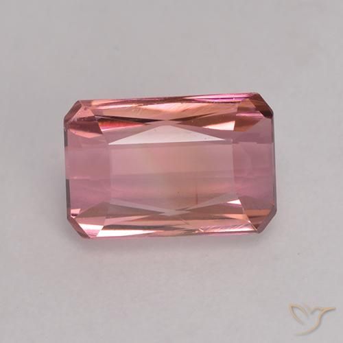 1.25ct Natural Rosado naranja intenso Turmalina, corte esmeralda, VVS-VS