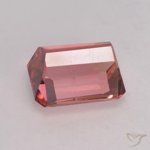 Turmalina Rosado rojizo natural de 1.10 ct, Corte Octágono / Esmeralda, VS-SI