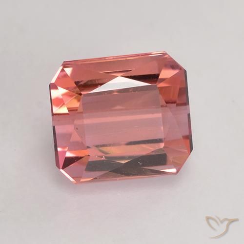Turmalina Rosa oscuro natural de 1.58 ct, Corte Octágono / Esmeralda, VS