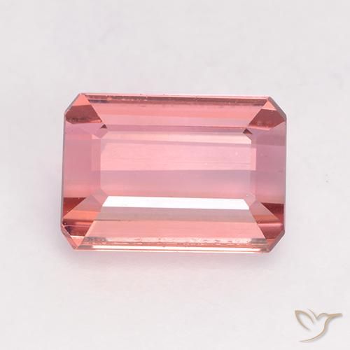 1.40ct Natural Rosado claro Turmalina, corte esmeralda, VVS-VS
