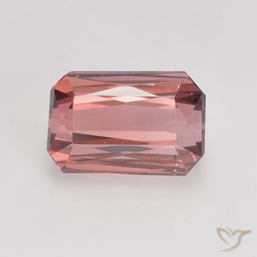 1.83ct Natural Rosado medio turmalina, corte esmeralda, VS