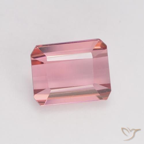 1.54ct Natural Rosado claro Turmalina, corte esmeralda, VVS-VS