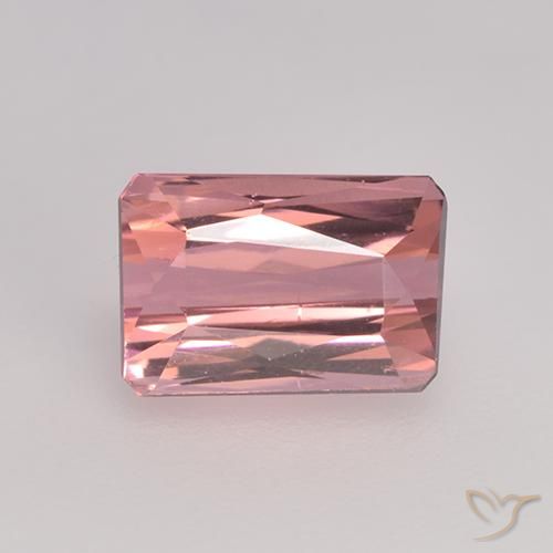 1.48ct Natural Rosado naranja Turmalina, corte esmeralda, VVS-VS