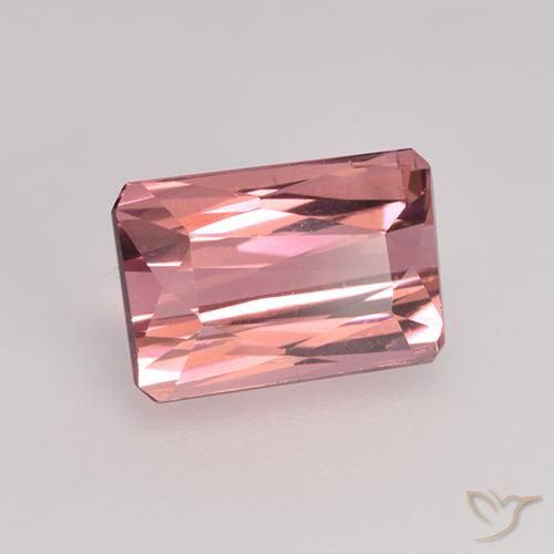 Turmalina Rosado naranja natural de 1.48 ct, Corte Octágono / Esmeralda, VVS-VS