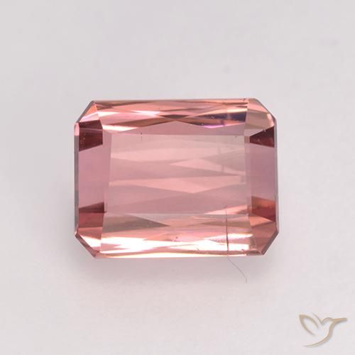1.87ct Natural Rosado naranja Turmalina, corte esmeralda, VS-SI