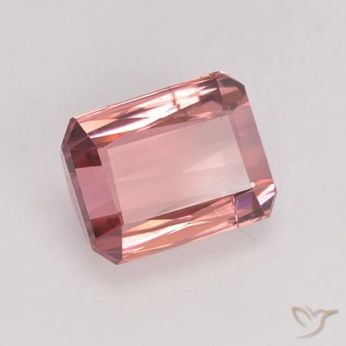 Turmalina Rosado naranja natural de 1.87 ct, Corte Octágono / Esmeralda, VS-SI