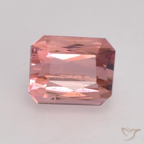1.07ct Natural Rosado medio Turmalina, corte esmeralda, VS