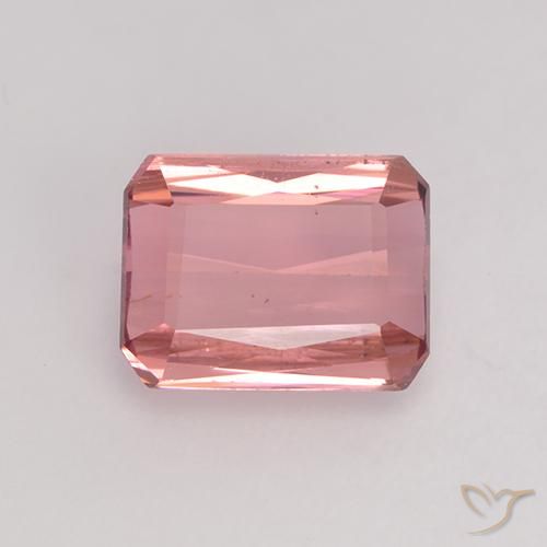1.28ct Natural Rosado naranja intenso Turmalina, corte esmeralda, VVS-VS