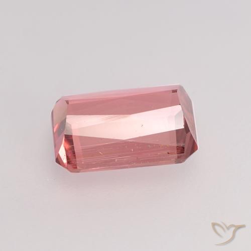 Turmalina Rosado naranja intenso natural de 1.28 ct, Corte Octágono / Esmeralda, VVS-VS