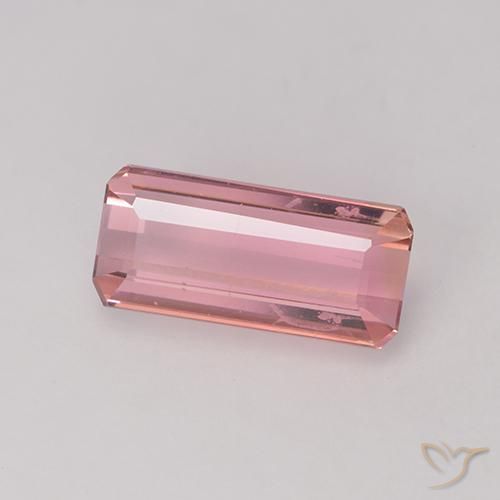1.09ct Natural Rosado naranja Turmalina, corte esmeralda, VS