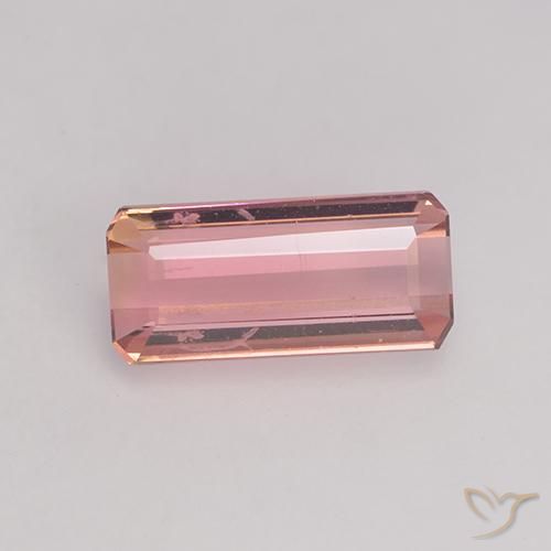 Turmalina Rosado naranja natural de 1.09 ct, Corte Octágono / Esmeralda, VS