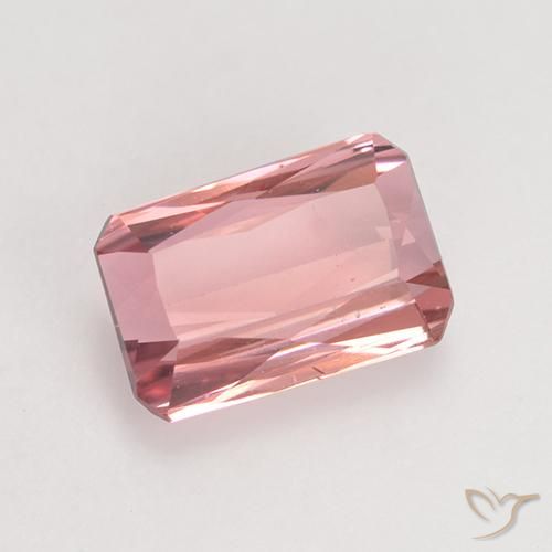 Turmalina Rosado naranja natural de 1.54 ct, Corte Octágono / Esmeralda, VS