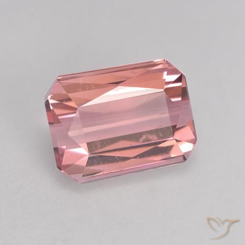 Turmalina Rosado cálido claro natural de 1.34 ct, Corte Octágono / Esmeralda, VVS-VS