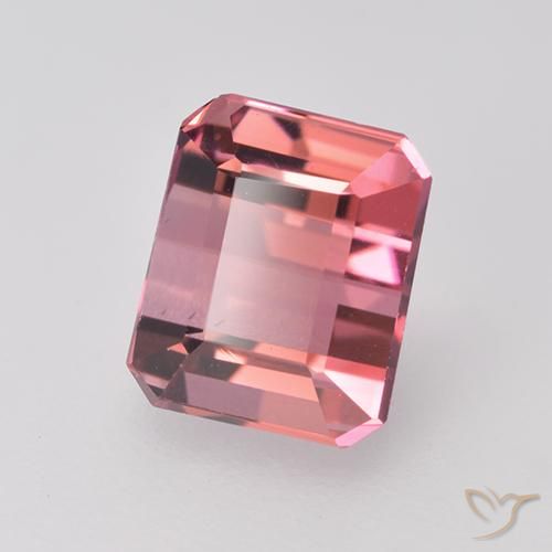 1.63ct Natural Rosado claro Turmalina, corte esmeralda, VVS-VS