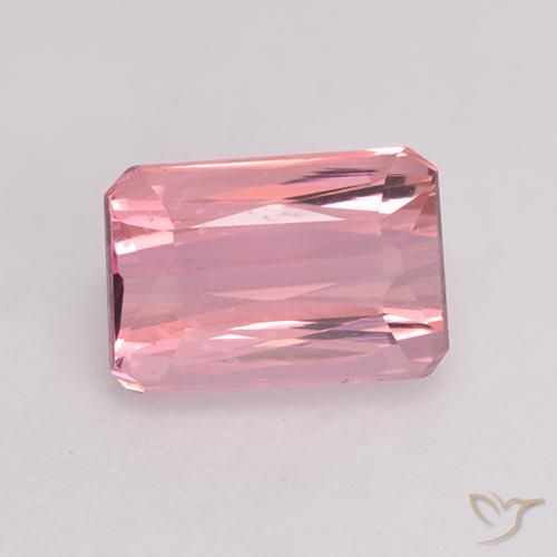 1.27ct Natural Bubblegum rosado claro Turmalina, corte esmeralda, VVS-VS