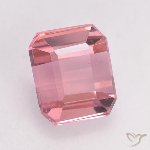1.10ct Natural Bubblegum rosado claro Turmalina, Corte Octágono / Esmeralda, VVS-VS, Photo A
