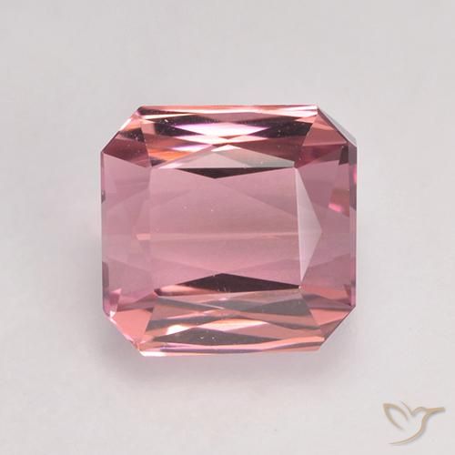 1.43ct Natural Bubblegum rosado claro Turmalina, corte esmeralda, VVS-VS