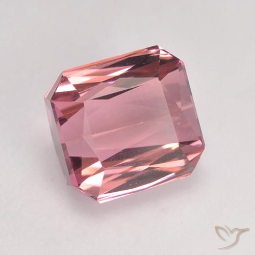 Turmalina Bubblegum rosado claro natural de 1.43 ct, Corte Octágono / Esmeralda, VVS-VS