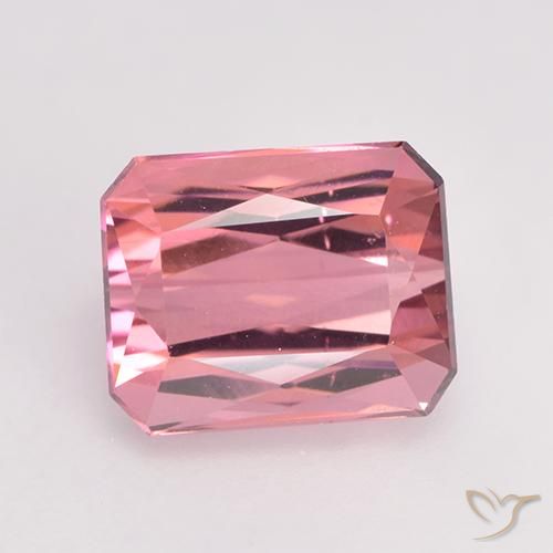1.90ct Natural Bubblegum rosado claro Turmalina, corte esmeralda, VS