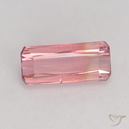 1.83ct Natural Rosado claro medio turmalina, corte esmeralda, VS-SI