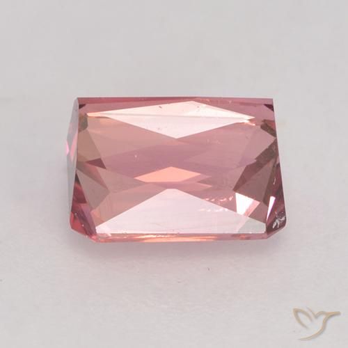 Turmalina Rosado naranja natural de 1.61 ct, Corte Octágono / Esmeralda, VVS-VS