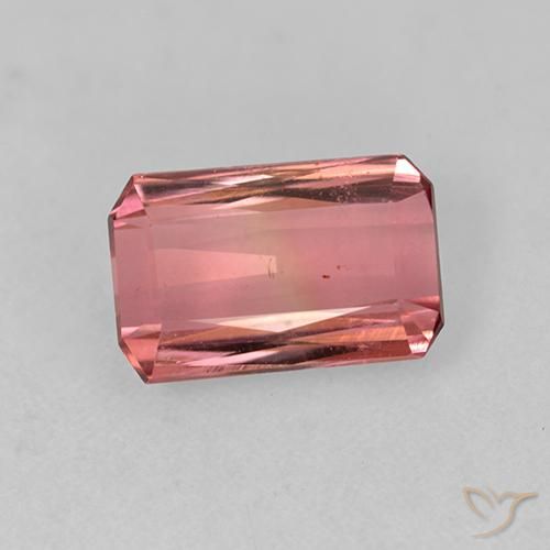1.66ct Natural Rosado palo de rosa Turmalina, corte esmeralda, VVS-VS