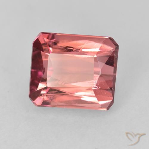 Turmalina Rosa oscuro natural de 1.21 ct, Corte Octágono / Esmeralda, VS