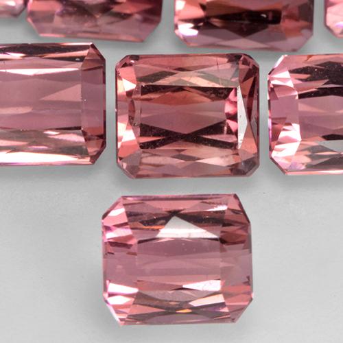 Turmalina Rosado rojizo natural de 1.54 ct, Corte Octágono / Esmeralda, VS