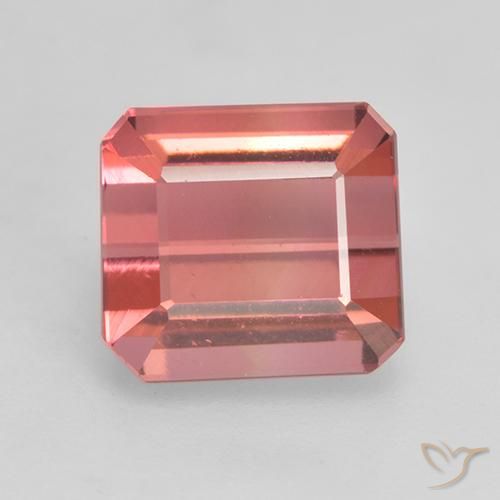 3.02ct Natural Rosado palo de rosa Turmalina, corte esmeralda, VVS-VS