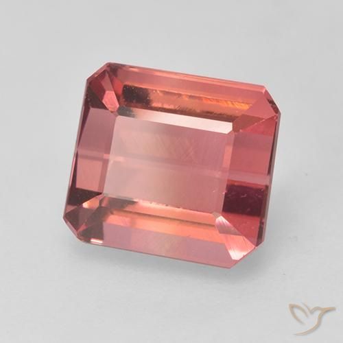 Turmalina Rosado palo de rosa natural de 3.02 ct, Corte Octágono / Esmeralda, VVS-VS