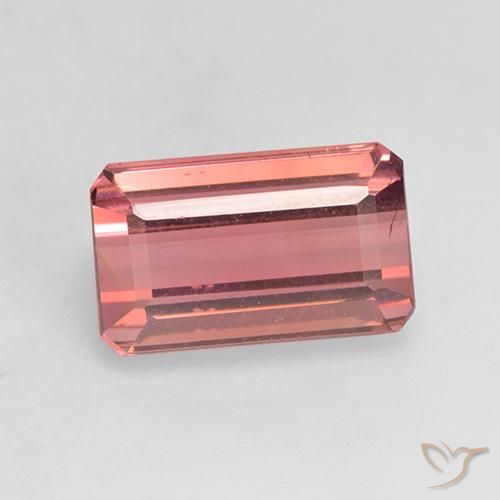 3.30ct Natural Rosa oscuro Turmalina, corte esmeralda, VS
