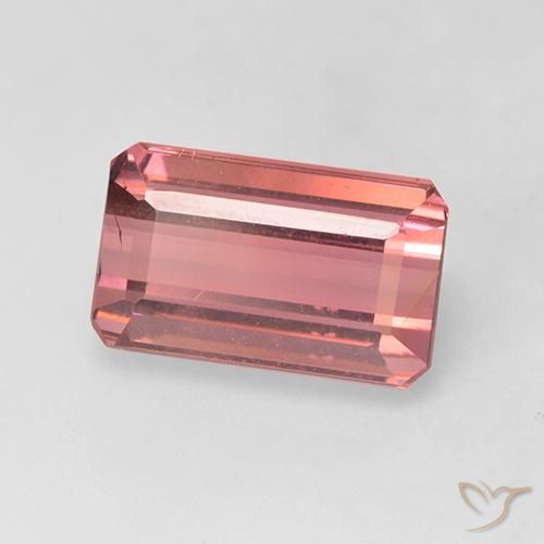 Turmalina Rosa oscuro natural de 3.30 ct, Corte Octágono / Esmeralda, VS