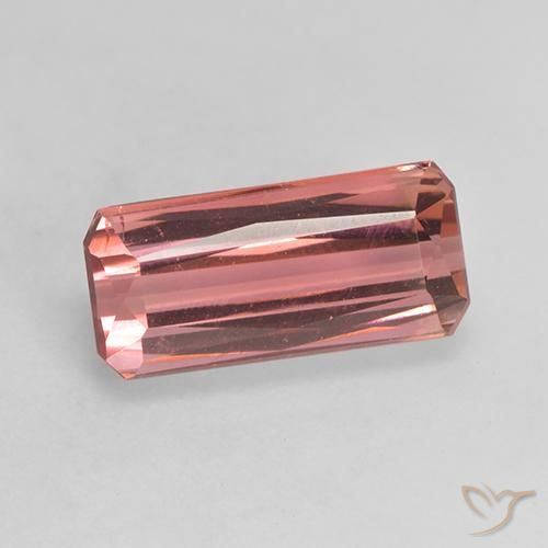 3.51ct Natural Rosado medio turmalina, corte esmeralda, VS