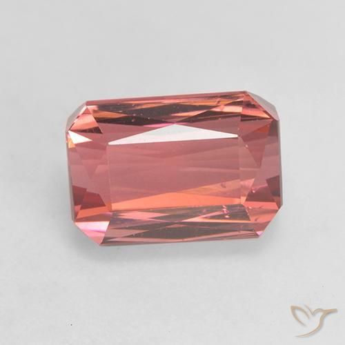 3.49ct Natural Rosa oscuro turmalina, corte esmeralda, VS