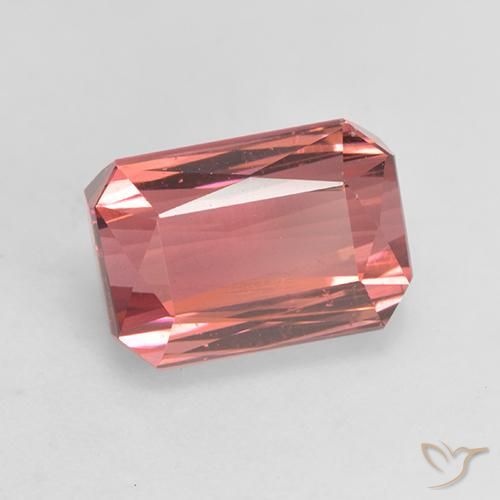 Turmalina Rosa oscuro natural de 3.49 ct, Corte Octágono / Esmeralda, VS