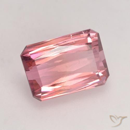 Turmalina Rosado medio natural de 2.49 ct, Corte Octágono / Esmeralda, VVS-VS
