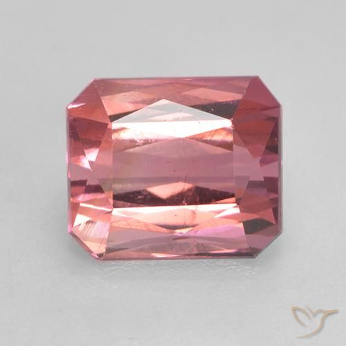 2.14ct Natural Rojo ponche de frutas Turmalina, corte esmeralda, VS