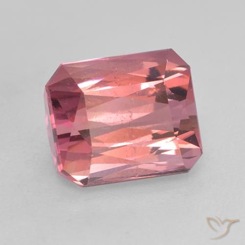 Turmalina Rojo ponche de frutas natural de 2.14 ct, Corte Octágono / Esmeralda, VS