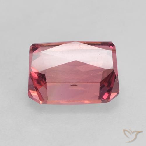 Turmalina Rojo ponche de frutas natural de 2.14 ct, Corte Octágono / Esmeralda, VS