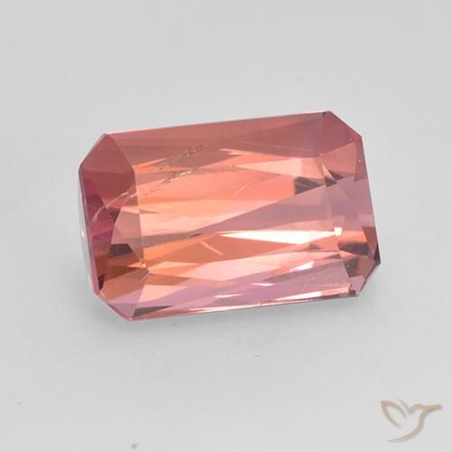 Turmalina Rosado rojizo natural de 2.45 ct, Corte Octágono / Esmeralda, SI