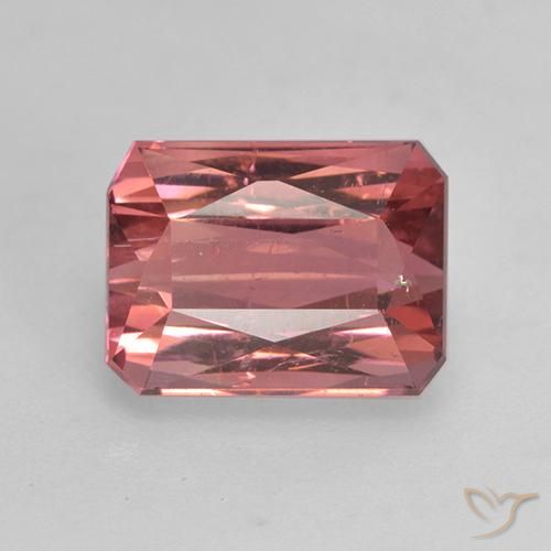 2.61ct Natural Rosado intenso Turmalina, corte esmeralda, SI