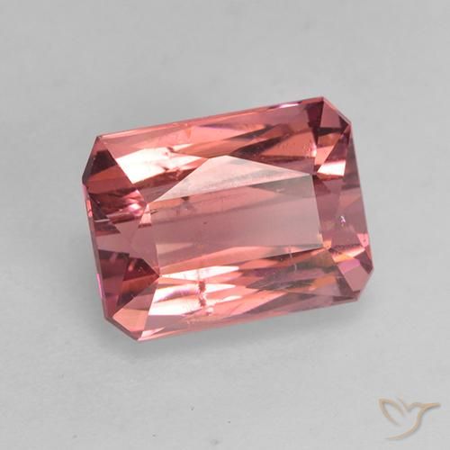 Turmalina Rosado intenso natural de 2.61 ct, Corte Octágono / Esmeralda, SI