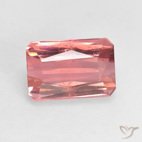 2.38ct Natural Rosado naranja intenso Turmalina, corte esmeralda, VS