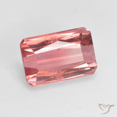 Turmalina Rosado naranja intenso natural de 2.38 ct, Corte Octágono / Esmeralda, VS