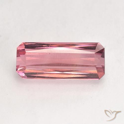 3.08ct Natural Rosado medio Turmalina, corte esmeralda, VS