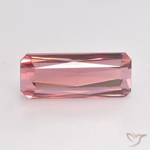 3.39ct Natural Rosado naranja Turmalina, corte esmeralda, VVS-VS