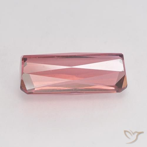 Turmalina Rosado naranja natural de 3.39 ct, Corte Octágono / Esmeralda, VVS-VS