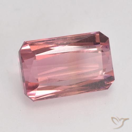 Turmalina Púrpura real natural de 3.73 ct, Corte Octágono / Esmeralda, VS