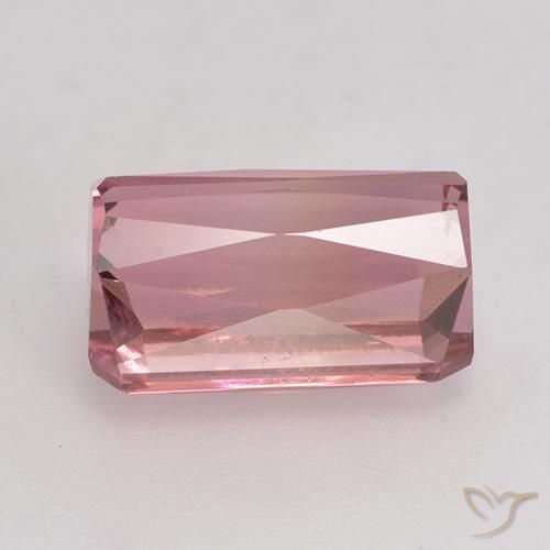 Turmalina Púrpura real natural de 3.73 ct, Corte Octágono / Esmeralda, VS